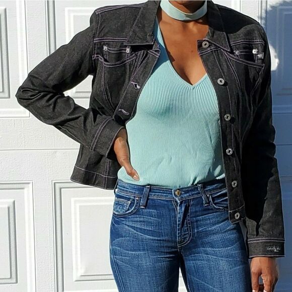 Baby Phat Jackets & Blazers - Baby Phat black jean jacket